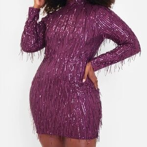 REBDOLLS PURPLE SEQUIN DRESS 2X